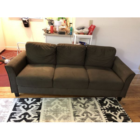 Life-Coffee : Bộ 2 Ghế Sofa Băng và Ghế Đôi - Vải Màu Cà Phê